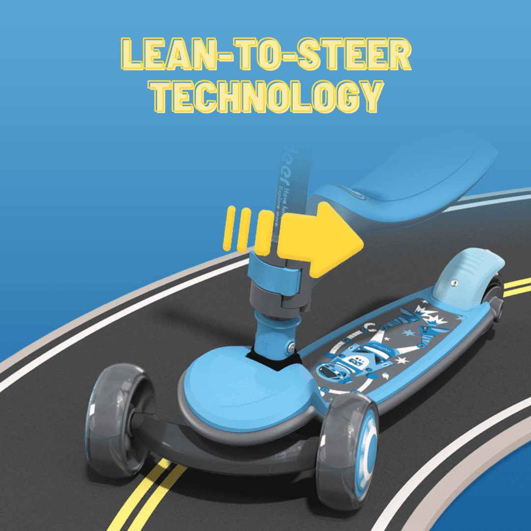 Foldable Scooter Led - Blue - Marah Kids