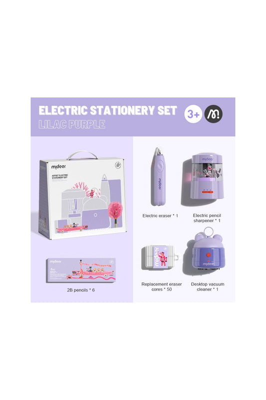 Electric Stationery Set - Lilac Purple - Marah Kids