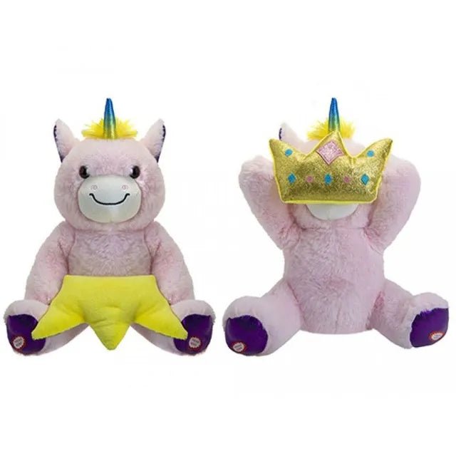 Mini Melody Peekaboo Talking Singing Moving Soft Plush Kids Learning Toys Unicorn | 12m+, Pink | a combination of entertainment, interaction, and educational engaging toys for young children. - Marah Kids