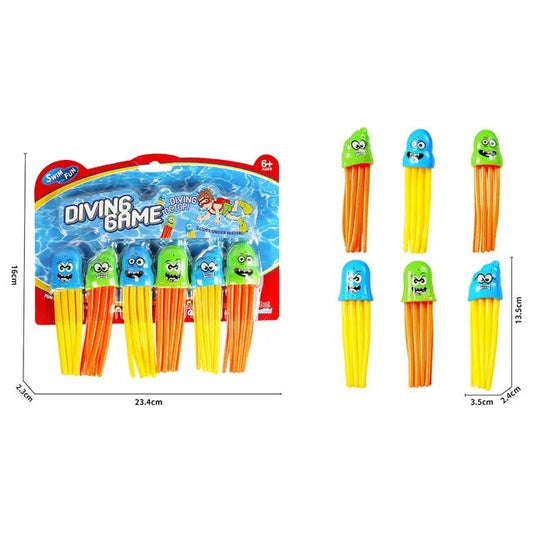 Mondo Diving Speedy Squid Toys 6Pcs - Marah Kids