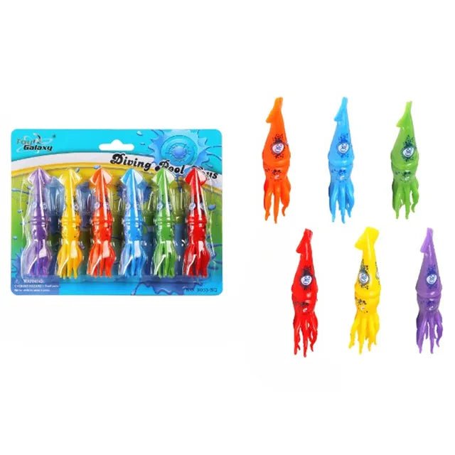 Mondo Diving Squid Toys 6Pcs - Marah Kids