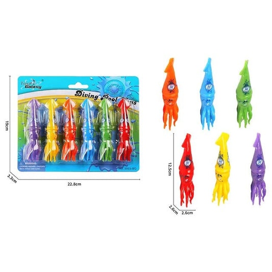 Mondo Diving Squid Toys 6Pcs - Marah Kids