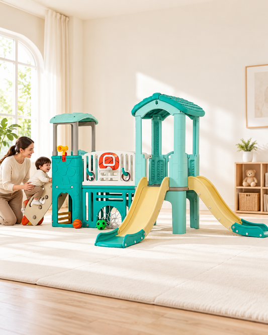 Toyemporium Large Sky Blue Multi-Activity Play Centre