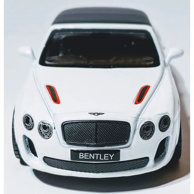 D - power MSZ – Bentley Continental Super Sports ISR - White | Die - Cast Replica, Ultimate Collector's Item, Luxury Cars | Interact with Doors & Hoods - Pull Back Collection with Lights & Sounds | Size - 1:32, For Kids 3+ - Marah Kids