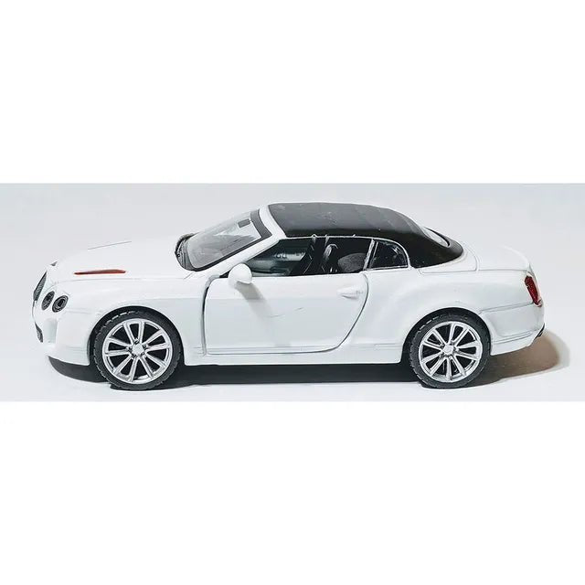 D - power MSZ – Bentley Continental Super Sports ISR - White | Die - Cast Replica, Ultimate Collector's Item, Luxury Cars | Interact with Doors & Hoods - Pull Back Collection with Lights & Sounds | Size - 1:32, For Kids 3+ - Marah Kids