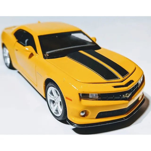 D - power MSZ – Chevrolet Camaro SS - Yellow| Die - Cast Replica, Ultimate Collector's Item, American Muscle Cars | Toy Vehicles, Metal Toy Car Model - Pull Back Collection | Size - 1:32, For Kids 3+ - Marah Kids