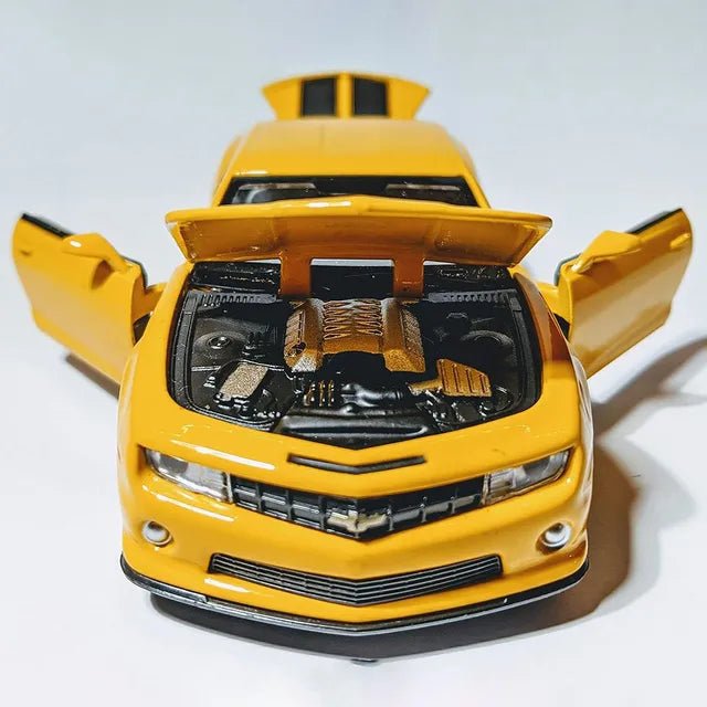 D - power MSZ – Chevrolet Camaro SS - Yellow| Die - Cast Replica, Ultimate Collector's Item, American Muscle Cars | Toy Vehicles, Metal Toy Car Model - Pull Back Collection | Size - 1:32, For Kids 3+ - Marah Kids