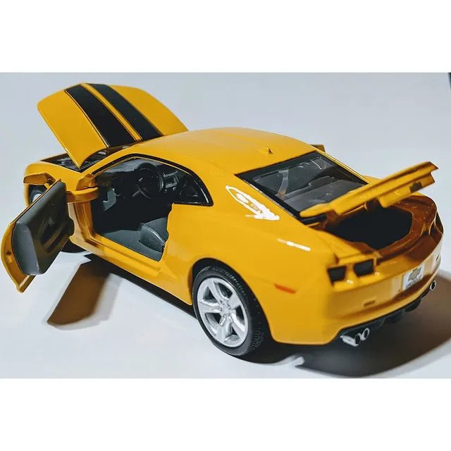 D - power MSZ – Chevrolet Camaro SS - Yellow| Die - Cast Replica, Ultimate Collector's Item, American Muscle Cars | Toy Vehicles, Metal Toy Car Model - Pull Back Collection | Size - 1:32, For Kids 3+ - Marah Kids