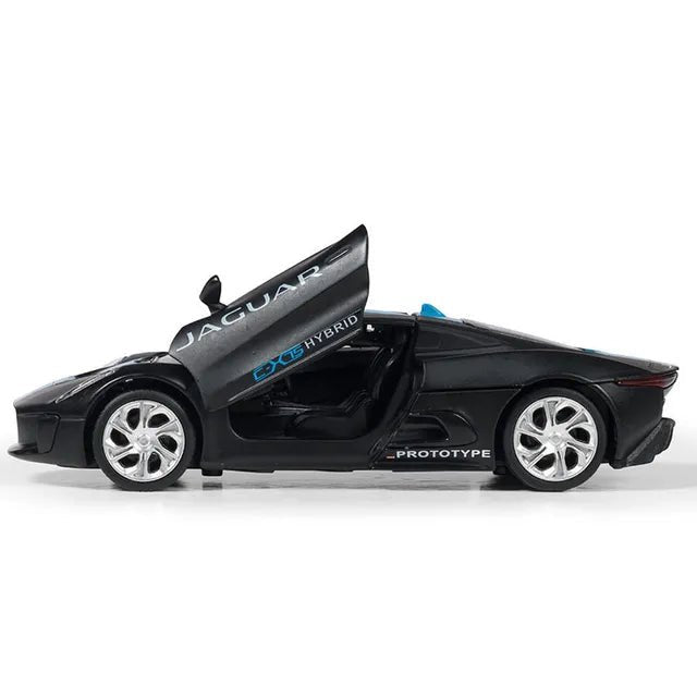 D - power MSZ – Jaguar C - X75 - Black | Die - Cast Replica, Ultimate Collector's Item, Super Cars | Toy Vehicles, Metal Toy Car Model - Pull Back Collection | Size - 1:32, For Kids 3+ - Marah Kids