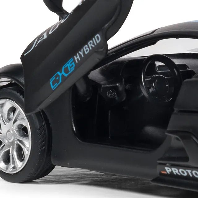 D - power MSZ – Jaguar C - X75 - Black | Die - Cast Replica, Ultimate Collector's Item, Super Cars | Toy Vehicles, Metal Toy Car Model - Pull Back Collection | Size - 1:32, For Kids 3+ - Marah Kids