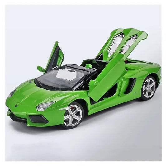 D - power MSZ – Lamborghini Aventador Roadster – Green | Die - Cast Replica, Ultimate Collector's Item, Hyper Cars | Interact with Doors & Hoods - Pull Back Collection with Lights & Sounds | Size - 1:32, For Kids 3+ - Marah Kids