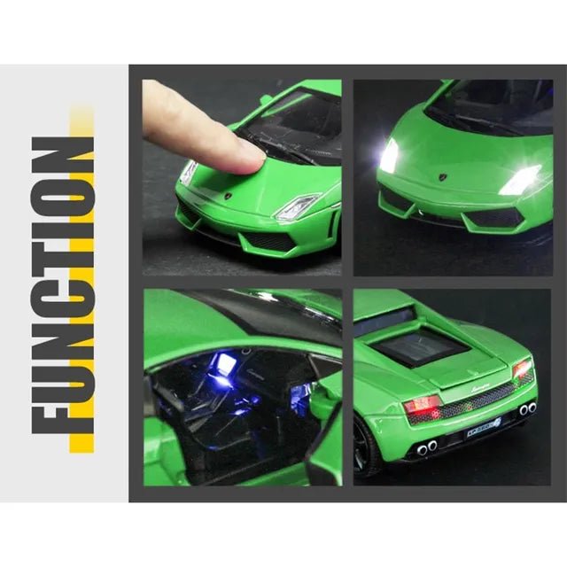 D - power MSZ – Lamborghini Gallardo LP560 - 4 - Green| Die - Cast Replica, Ultimate Collector's Item, Racing Hyper Cars | Toy Vehicles, Metal Toy Car Model - Pull Back Collection | Size - 1:32, For Kids 3+ - Marah Kids