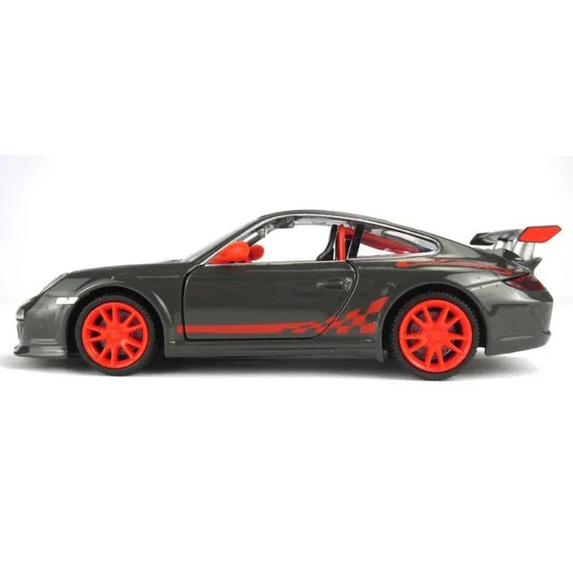D - power MSZ – Porsche 911 GT3 RS Dark Grey | Die - Cast Replica, Ultimate Collector's Item, American Muscle Cars | Toy Vehicles, Metal Toy Car Model - Pull Back Collection | Size - 1:32, For Kids 3+ - Marah Kids
