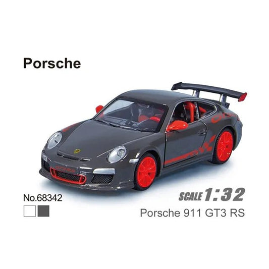 D - power MSZ – Porsche 911 GT3 RS Dark Grey | Die - Cast Replica, Ultimate Collector's Item, American Muscle Cars | Toy Vehicles, Metal Toy Car Model - Pull Back Collection | Size - 1:32, For Kids 3+ - Marah Kids