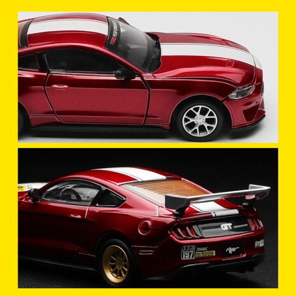D - power MSZ – Ford Mustang GT DIY - Red | Die - Cast Replica, Ultimate Collector's Item, Muscle Cars | Toy Car, Make Your Own Race Car - DIY Collection | Size - 1:42, For Kids 3+ - Marah Kids