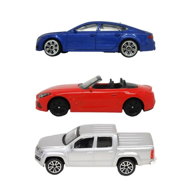 D - power MSZ – German Trio 3Pc Set, 1:64 Sized BMW, Audi, Volkswagen | Die - Cast Replica, Ultimate Collector's Item, Toy Car, Bundle Collection | Size - 1:64, For Kids 3+ - Marah Kids