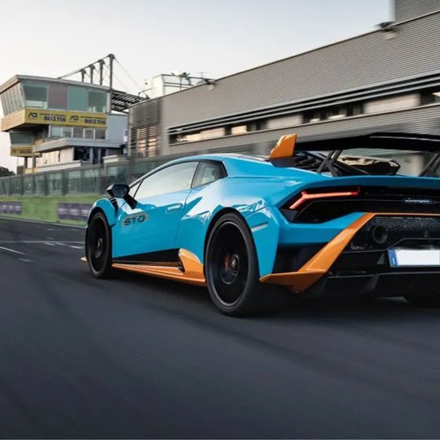D - power MSZ – Lamborghini STO - Blue| Die - Cast Replica, Ultimate Collector's Item, Super Cars | Toy Vehicles, Metal Toy Car Model - Pull Back Collection | Size - 1:64, For Kids 3+ - Marah Kids