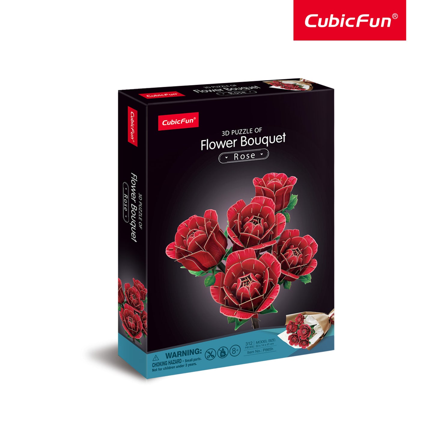CUBIC FUNun 3D Puzzle Rose Flower Bouquet 312pieces - Marah Kids