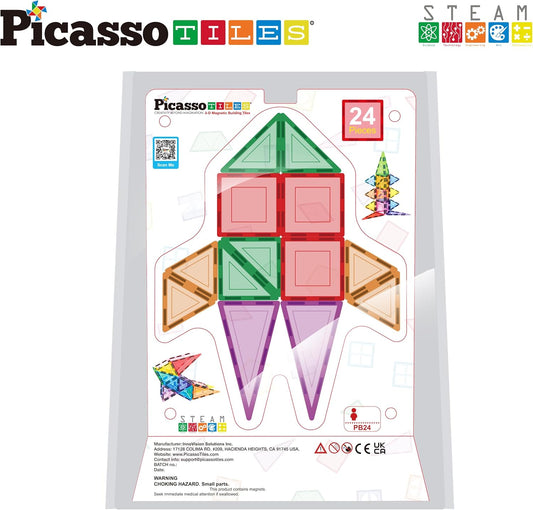 Picasso Magnetic Tiles 3D Classic 24 - pieces - Marah Kids