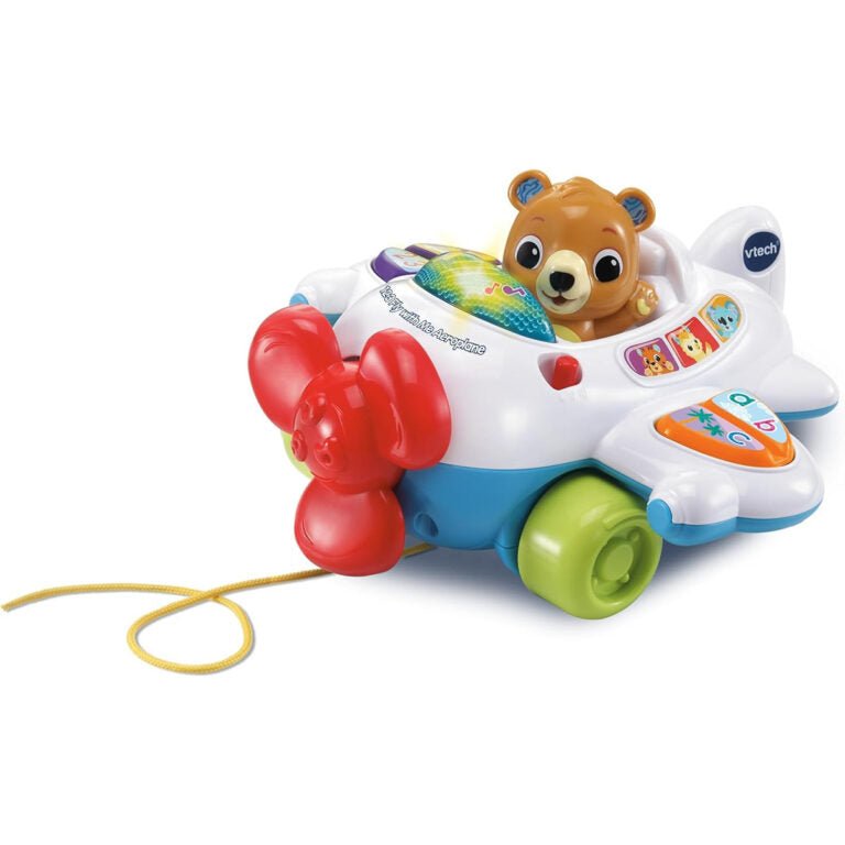 Vtech - 123 Fly with Me Airoplane - Multicolour | Light up button plays fun sing - along songs and the wing buttons introduce numbers and letter sounds. | Suitable ages 9m + up - Marah Kids