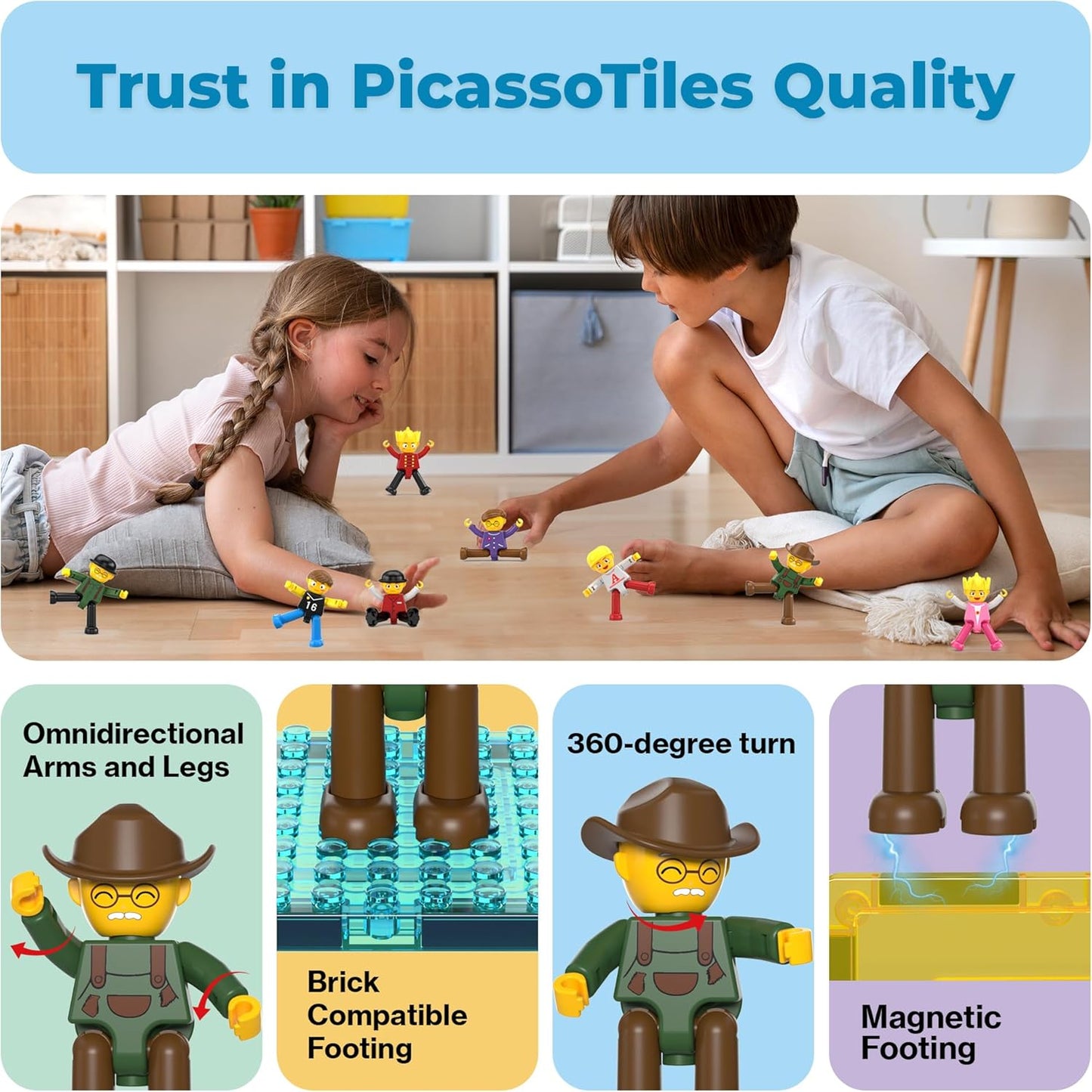 Picasso Magnetic Character Figures 8 - pieces - Marah Kids