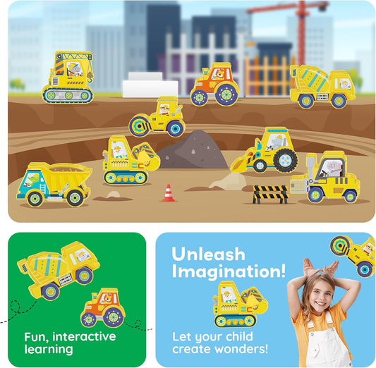 Picasso Magnetic Block Construction Vehicke 8 - Truck - Marah Kids