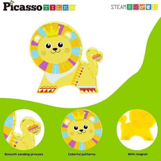 Picasso Magnetic Blocks Safari Animal 8 - pieces - Marah Kids