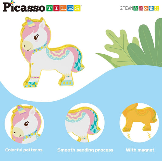 Picasso Magnetic Block Farm Animals 8 - pieces - Marah Kids