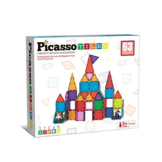 Picasso Magnetic Bricks+Tiles 63Pcs - Marah Kids