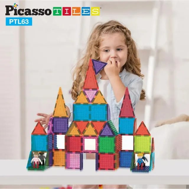 Picasso Magnetic Bricks+Tiles 63Pcs - Marah Kids