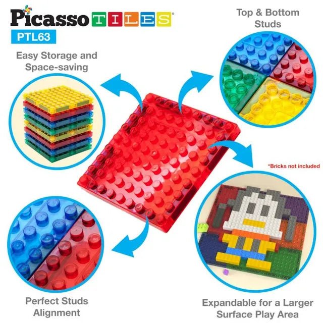 Picasso Magnetic Bricks+Tiles 63Pcs - Marah Kids