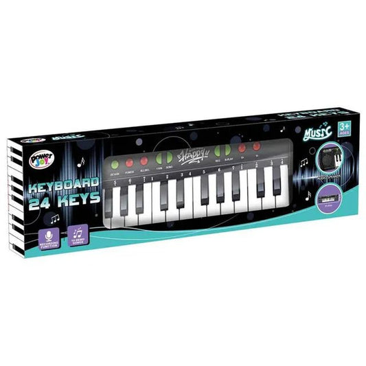 Power Joy Music Keyboard 24Keys with Mic Battery Operated - Marah Kids
