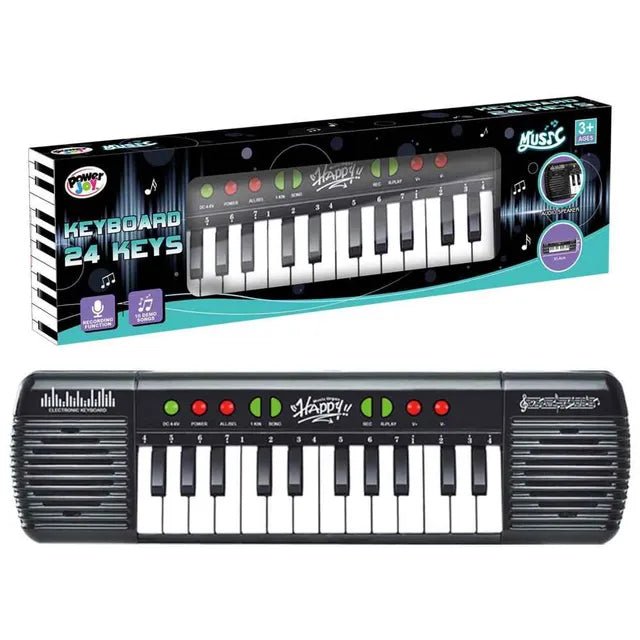 Power Joy Music Keyboard 24Keys with Mic Battery Operated - Marah Kids