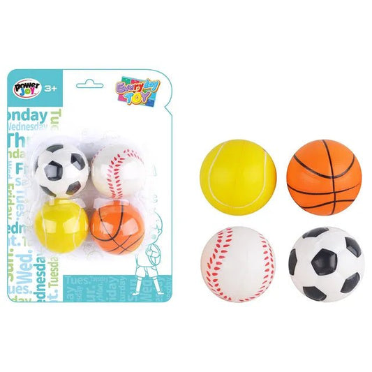 Power Joy Everyday Toy PU Soft Ball 4pieces - Marah Kids