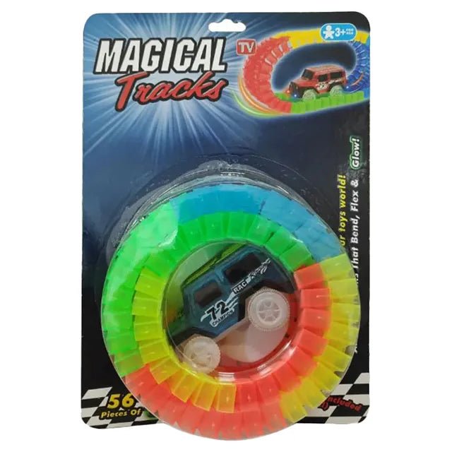 Power Joy Vroom Vroom Magic Track Blister 56pieces 2.3Ft Battery Operated - Marah Kids