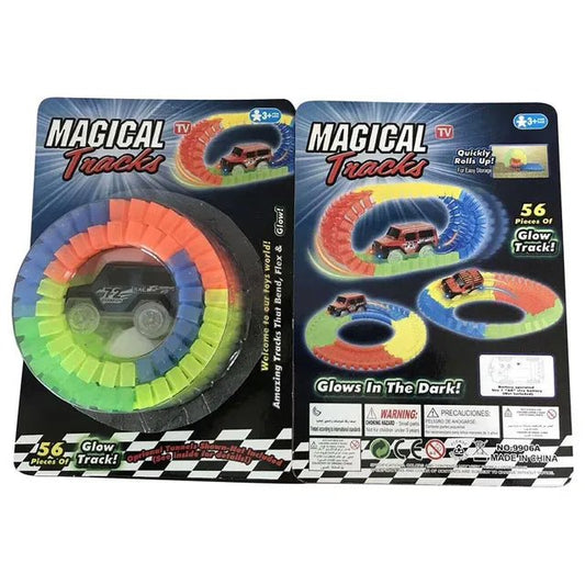 Power Joy Vroom Vroom Magic Track Blister 56pieces 2.3Ft Battery Operated - Marah Kids