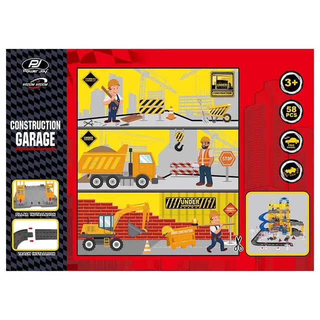 Power Joy V.Vroom Construction Garage with 3cars - Marah Kids