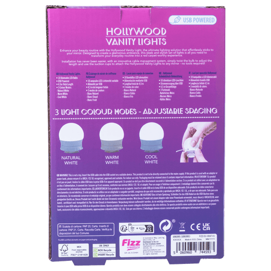 Fizz Creation Hollywood Vanity Lights Usb Powered - Marah Kids