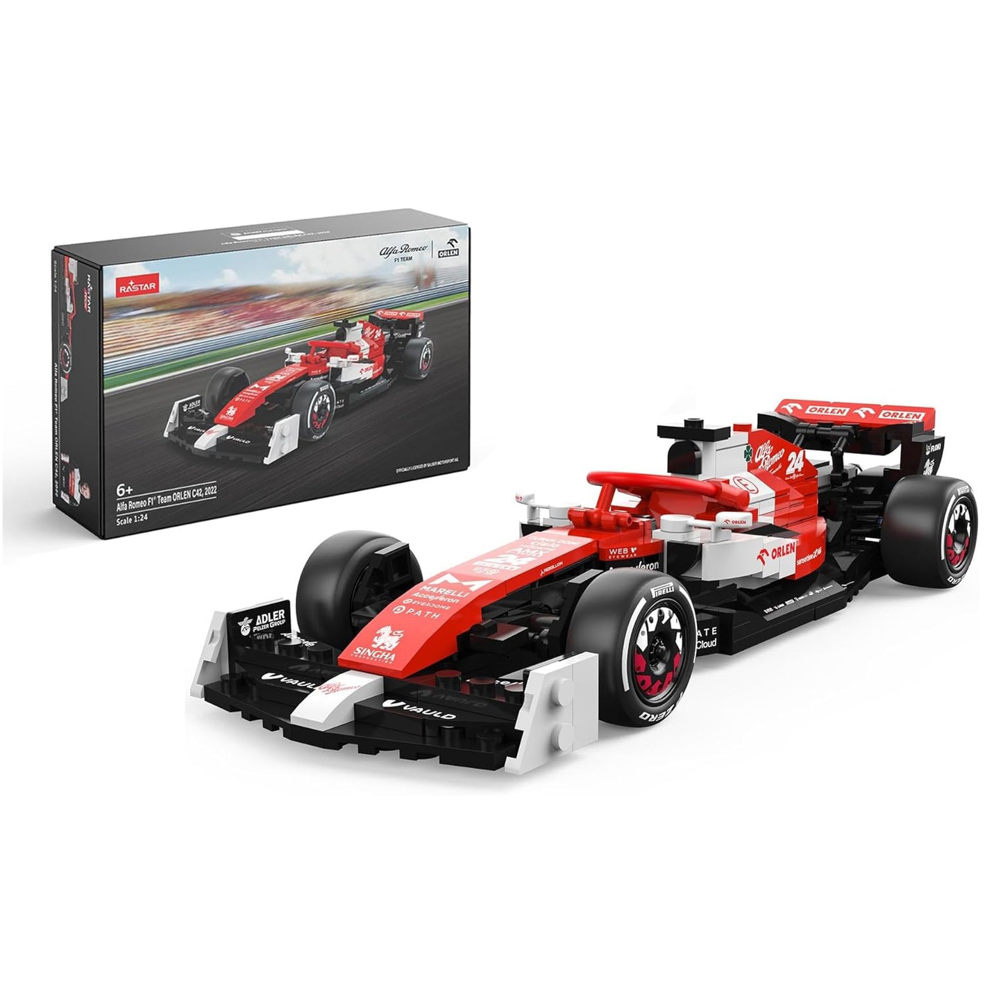 Alfa Romeo C42 F1 Car Bricks Building Kit - 340pcs - Marah Kids