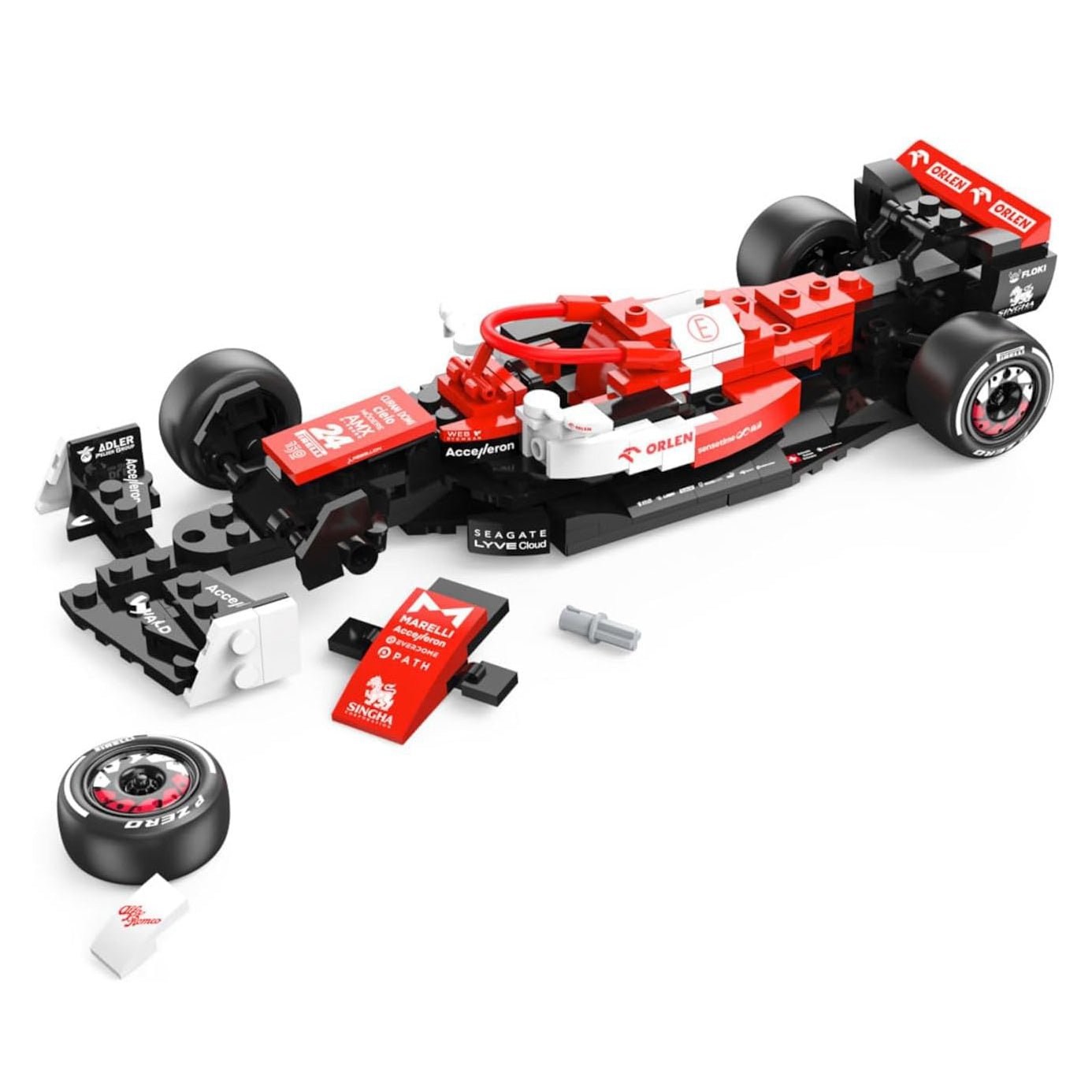 Alfa Romeo C42 F1 Car Bricks Building Kit - 340pcs - Marah Kids