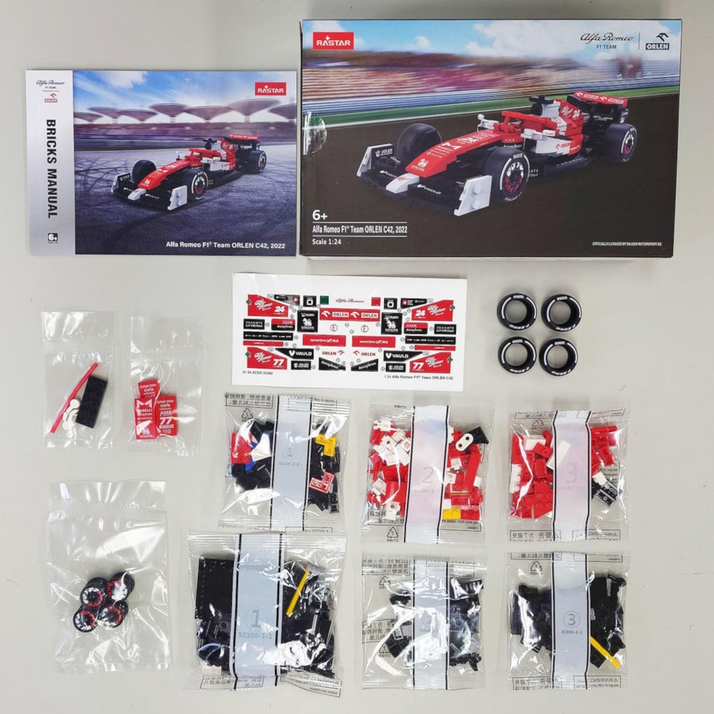 Alfa Romeo C42 F1 Car Bricks Building Kit - 340pcs - Marah Kids