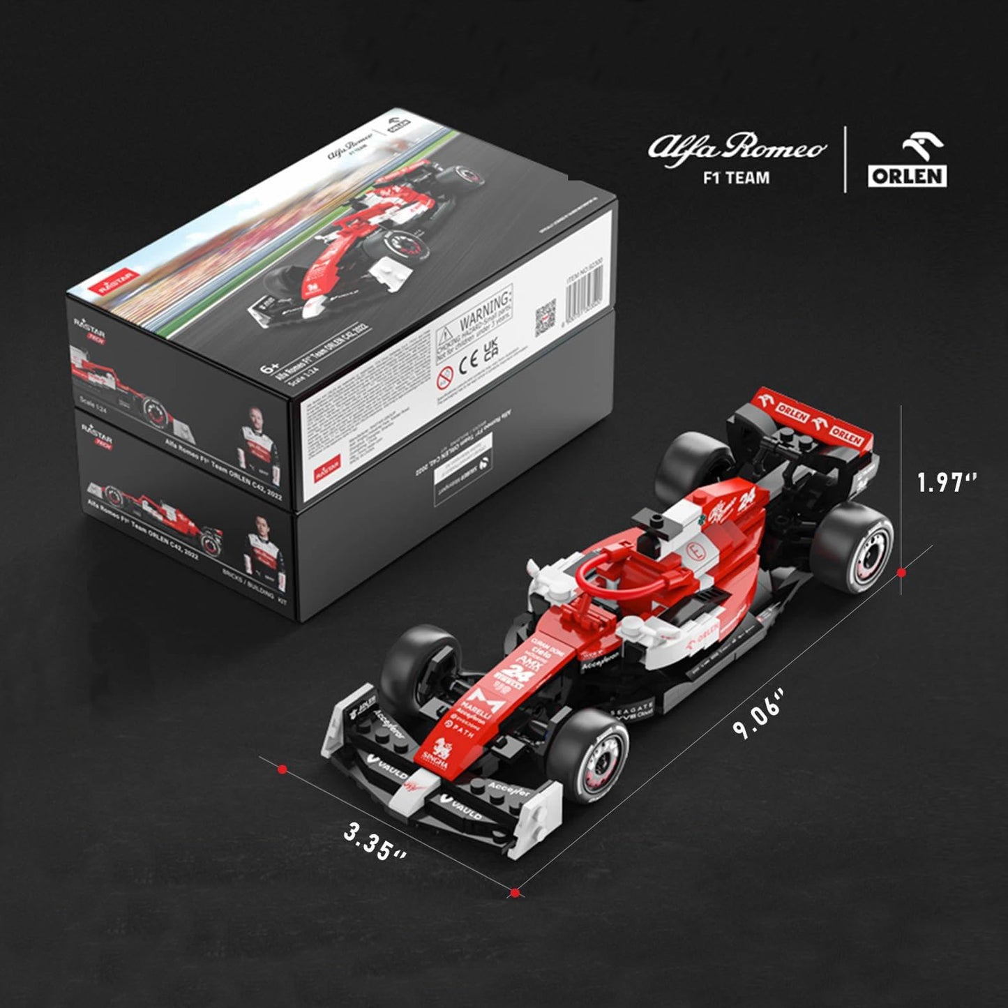 Alfa Romeo C42 F1 Car Bricks Building Kit - 340pcs - Marah Kids
