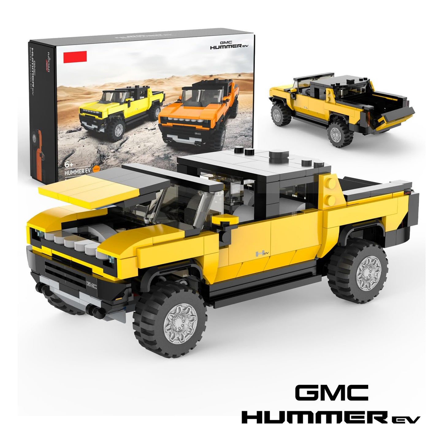 Rastar Bricks - Hummer EV Yellow - 431 Pieces - Marah Kids