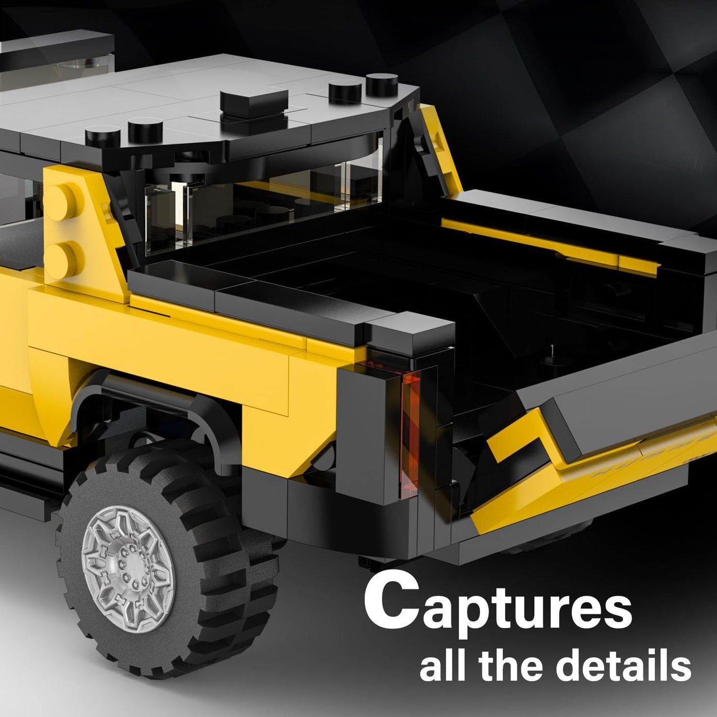 Rastar Bricks - Hummer EV Yellow - 431 Pieces - Marah Kids