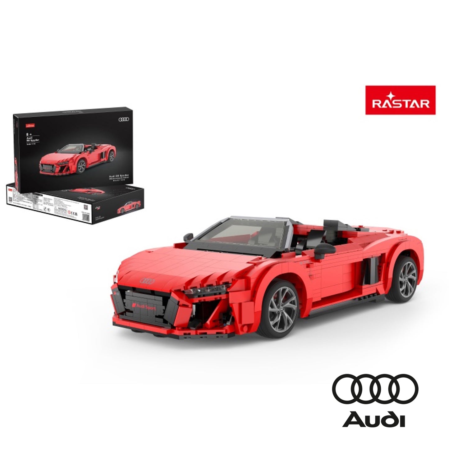 Rastar Bricks - Audi R8 Spyder - 1440 Pieces - Marah Kids