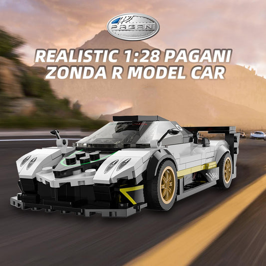 Pagani Zonda R Bricks Building Kit - White - 387pcs - Marah Kids