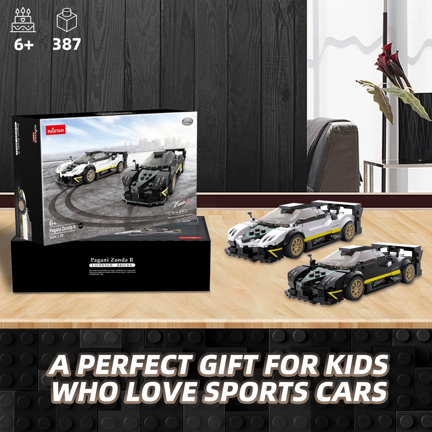 Pagani Zonda R Bricks Building Kit - White - 387pcs - Marah Kids