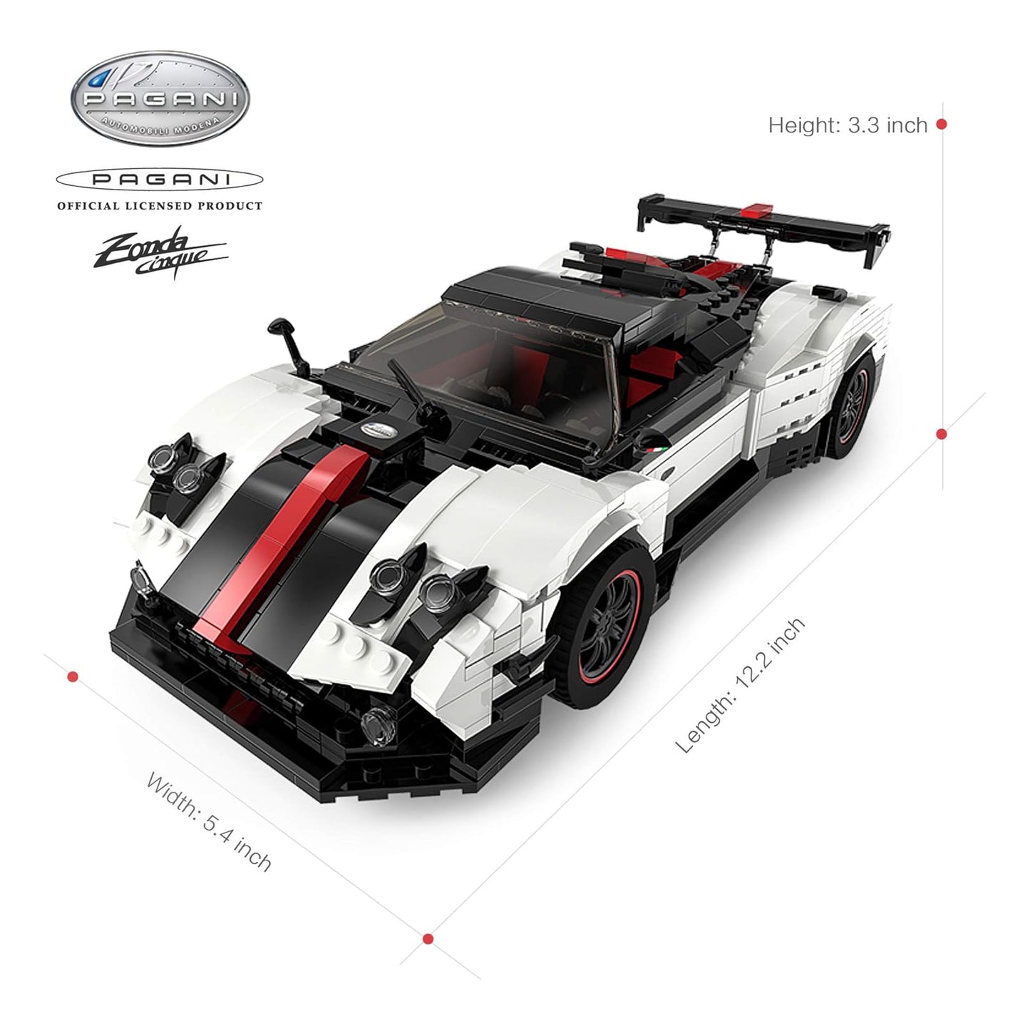 Pagani Zonda Cinque Bricks Building Kit - 1024pcs - Marah Kids