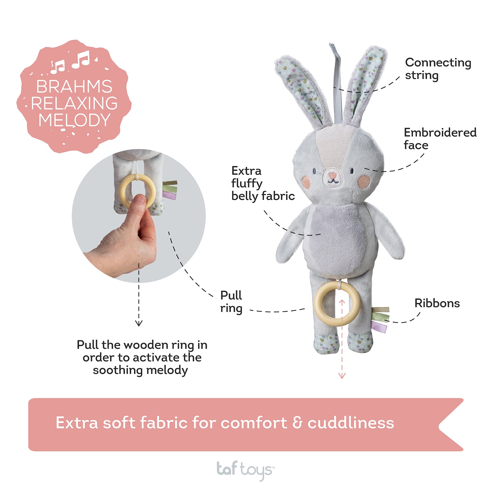 Taf Toys - Rylee Musical Bunny - Marah Kids
