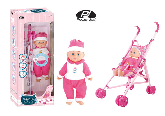 Power Joy - Baby Cayla Trolley W/Doll 40Cm Set - Marah Kids